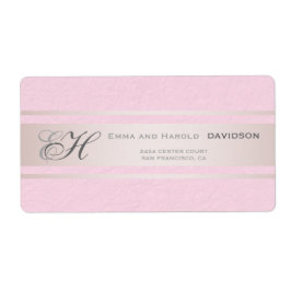 Etiqueta Elegantes franjas rosadas Personalizado rosado tex