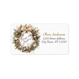 Etiqueta Elegantes Navidades Fiesta moderno