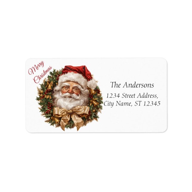 Etiqueta Elegantes Navidades Fiesta moderno (Frente)