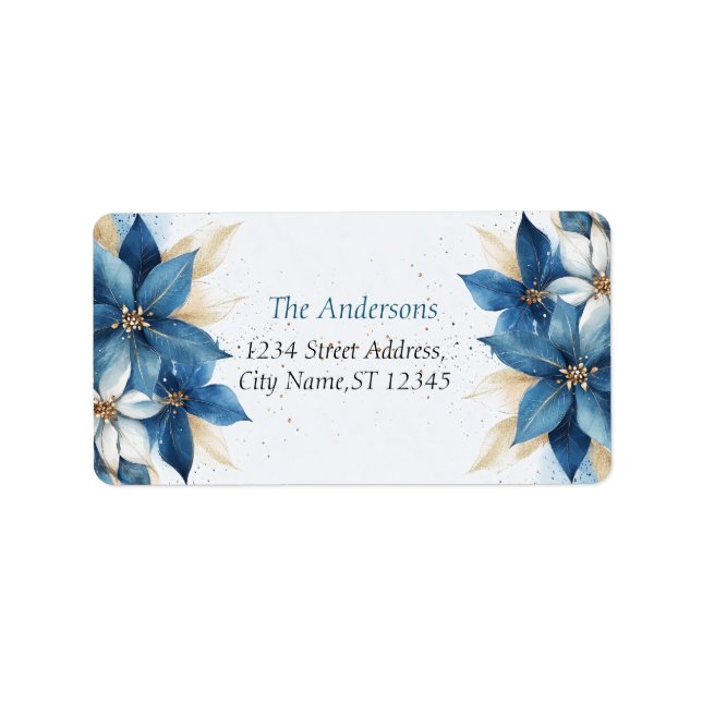 Etiqueta Elegantes Navidades Fiesta moderno (Frente)