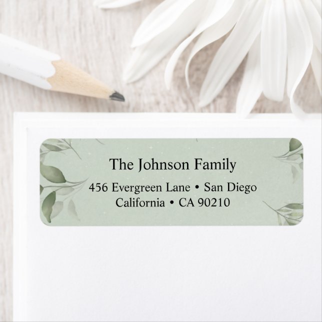 Etiqueta Elegantes Navidades florales clásicos (In situ)