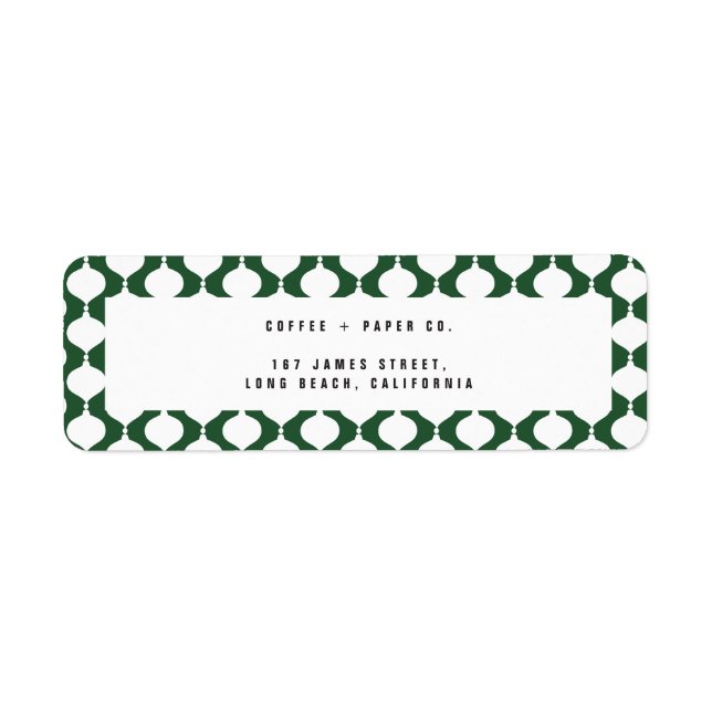 Etiqueta Elegantes Navidades retro de baubles (Frente)