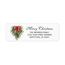Etiqueta Elegantes Navidades Wreath Holiday