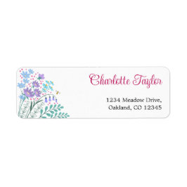Etiqueta Elegantes Wildflowers Bouquet Return Address Label