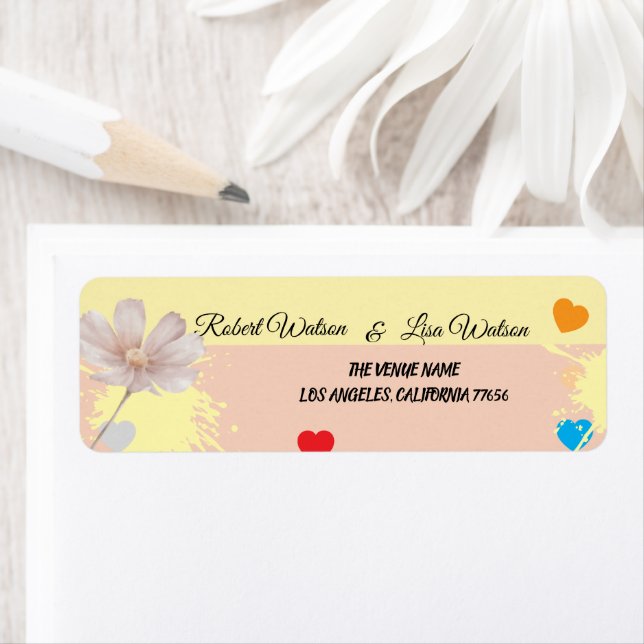 Etiqueta Elegent modren dazie flower (In situ)