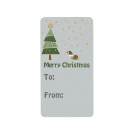 Etiqueta Elf Snail Gift de los navidades