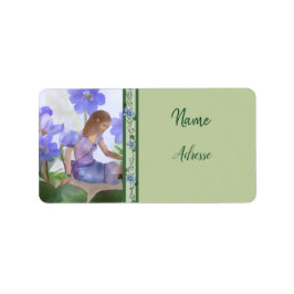 Etiqueta Elfe im Blumenbeet Adressaufkleber