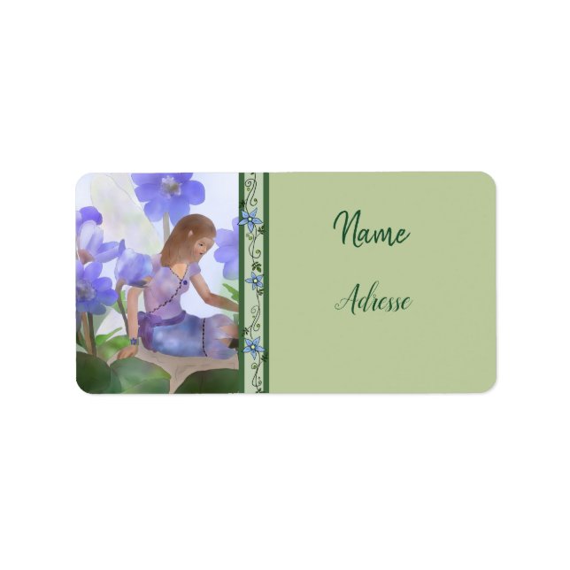 Etiqueta Elfe im Blumenbeet Adressaufkleber (Frente)
