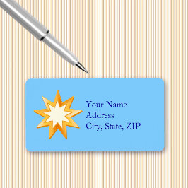 Etiqueta Elija su color de fondo símbolo baha'i