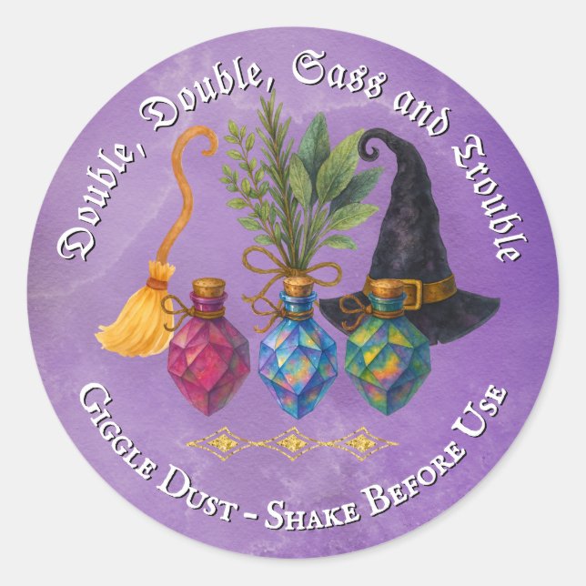 Etiqueta Elixir encantada - Fiesta de Halloween (Anverso)