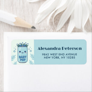 Etiqueta Ella Está Lista Para Boho Floral Azul Soda Devoluc