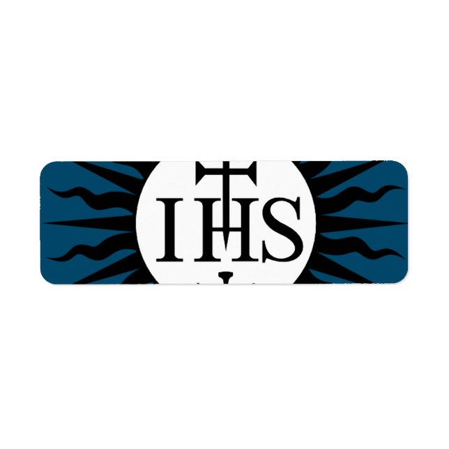 Etiqueta Emblema de la Sociedad de Jesús (Frente)