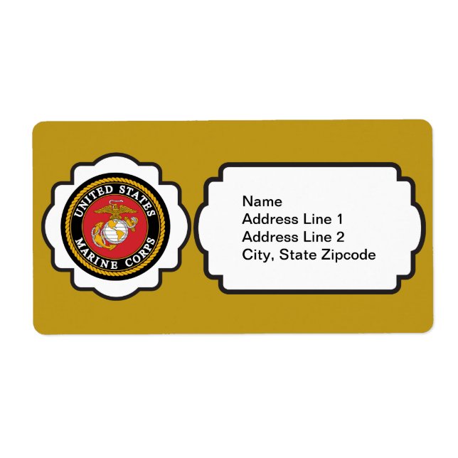 Etiqueta Emblema de USMC (Frente)