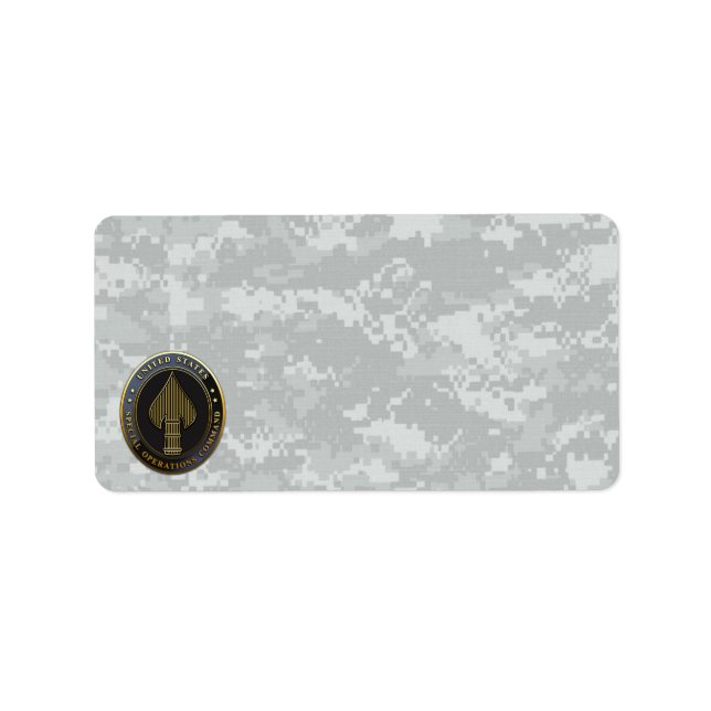 Etiqueta Emblema de USSOCOM (Frente)