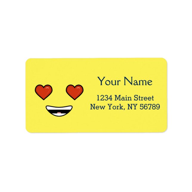 Etiqueta Emoji de amor (Frente)