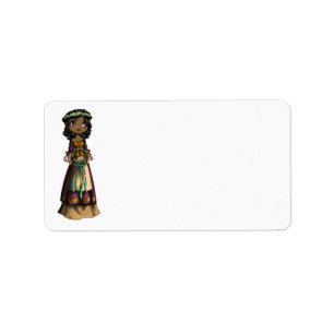 Etiqueta Empleada de flores