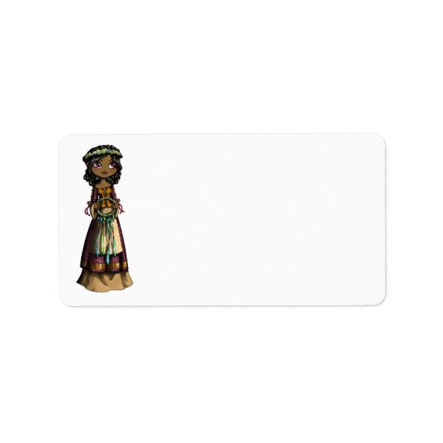 Etiqueta Empleada de flores (Frente)