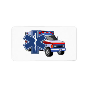 Etiqueta EMS Ambulancia EMT Paramédico
