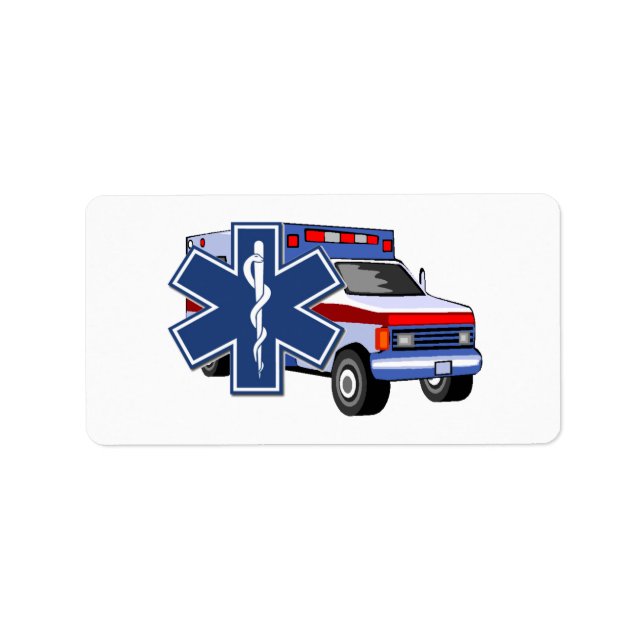 Etiqueta EMS Ambulancia EMT Paramédico (Frente)