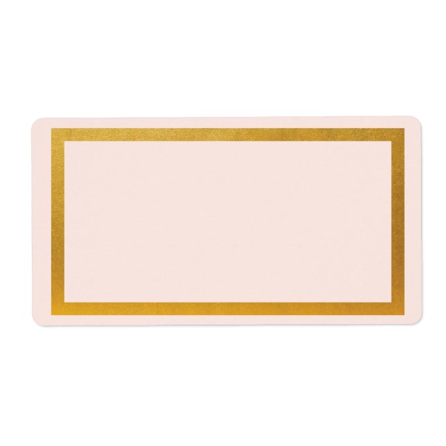 Etiqueta en Blanco de Oro Falso  (Frente)
