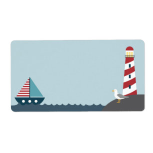 Etiqueta en blanco náutica