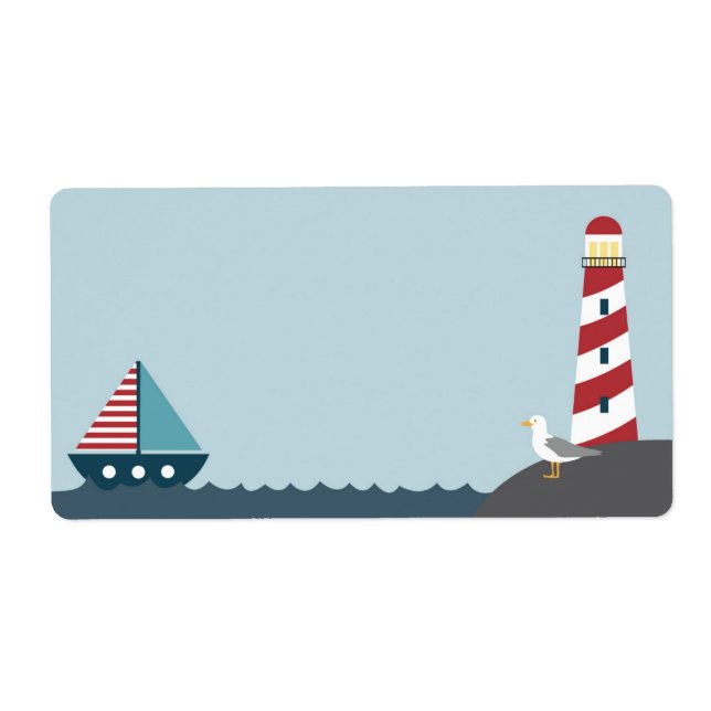 Etiqueta en blanco náutico (Frente)