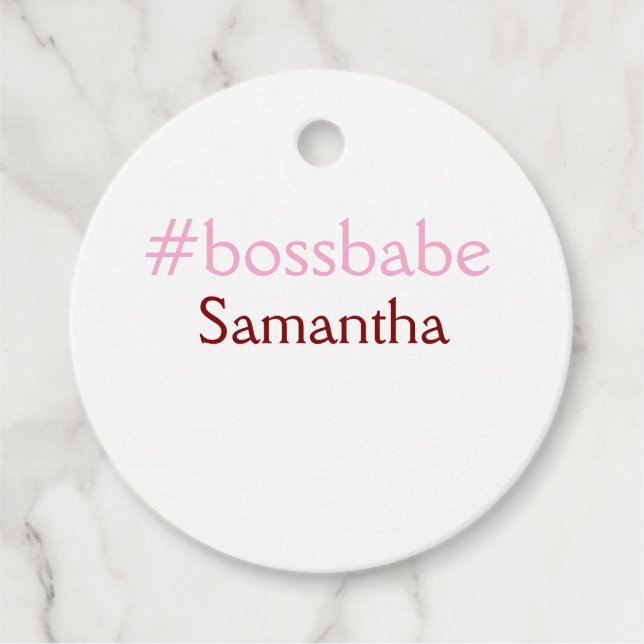 Etiqueta en bosnia rosa claro añada nombre chica j (Anverso)