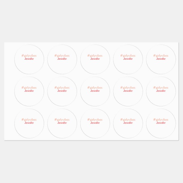 Etiqueta en bosnia rosa claro añada nombre chica j (Hoja)