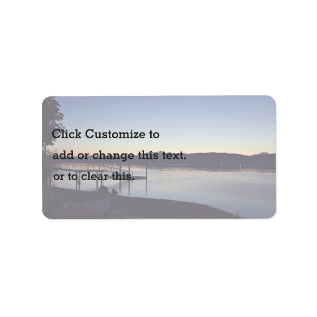 Etiqueta En el lago por la noche (Frente)