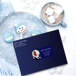 Etiqueta encantada de Navidades del cardenal fores