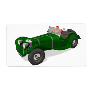 Etiqueta Encantador conductor de Santa Claus Jaguar SS 90