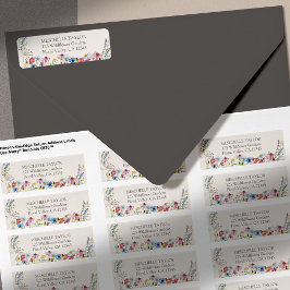 Etiqueta Encanto de flor silvestre Dirección Rustic Floral