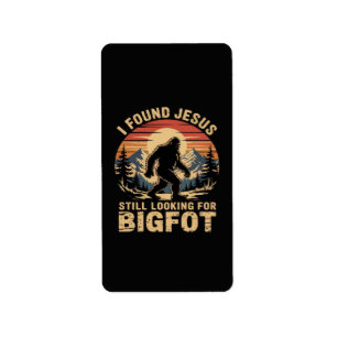 Etiqueta Encontré a Jesús todavía buscando a Bigfoot