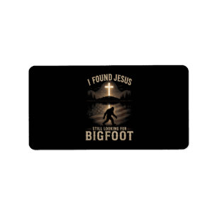Etiqueta Encontré a Jesús todavía buscando a Bigfoot Fe div