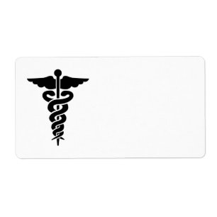 Etiqueta Enfermeras y Médicas de símbolos médicos