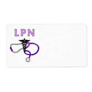 Etiqueta Enfermería LPN Estetioscopio