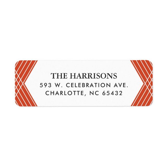 Etiqueta Enfoque festivo | NARANJA | (Frente)