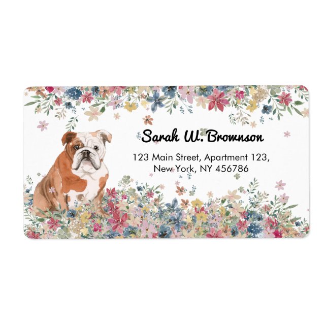 Etiqueta English British Bulldog (Frente)