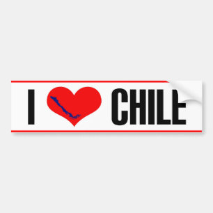 Etiqueta engomada de Chile del corazón I