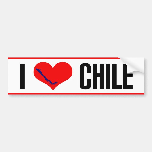 Etiqueta engomada de Chile del corazón I (Frente)