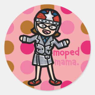 etiqueta engomada de la vespa