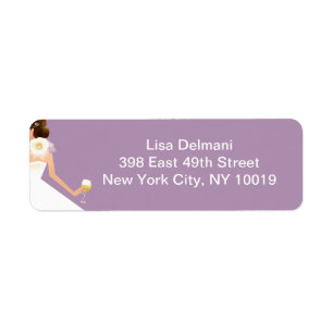 Etiqueta Ensamblado de vino de novias (lilac)