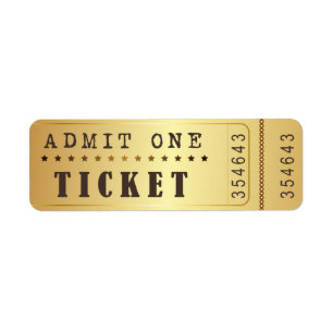 Etiqueta Entradas de entrada para la muestra de oro vintage