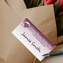 Etiqueta Entrega de flores de color blanco a morado en 💐 P