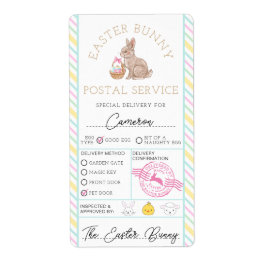 Etiqueta Entrega especial de correo Bunny de Pascua