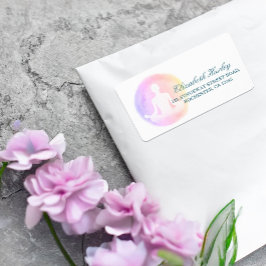 Etiqueta Entrenador de Yoga Studio Meditación Pose Life Coa