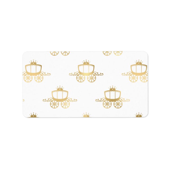 Etiqueta Entrenadores de oro Cenicienta Princesa Magia Real (Frente)