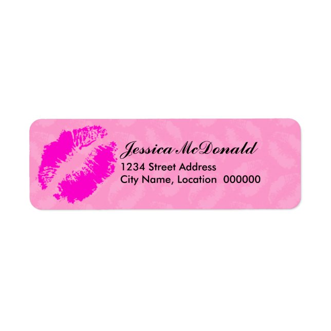 Etiqueta Enviándote besos (Frente)