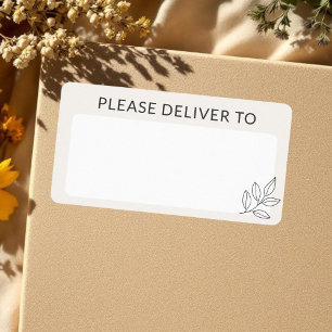 Etiqueta Envío a envío de envío Minimalista neutral