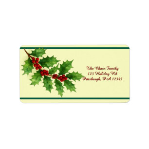 Etiqueta Envío de Holly & Berries